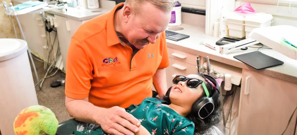 Dr. Metcalf preparing a patient for sedation dentistry